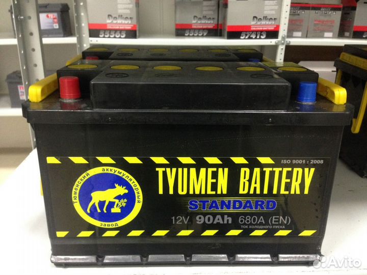 Аккумулятор автомобильный Тюмень 6ст-90 R+ 90Ач