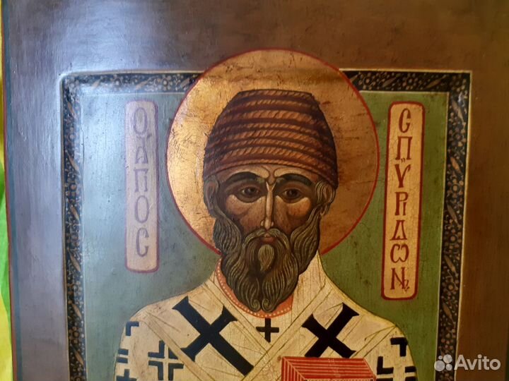 Старинная Икона - Св. Спиридон - 19 в. Сызрань