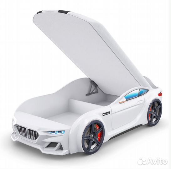 Кровать машина от 1,5 лет с матрасом