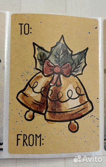 Наклейки для подарков новый год как zara home