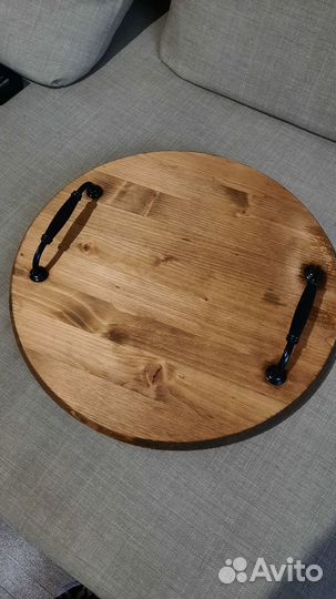 Поднос с ручками, дерево