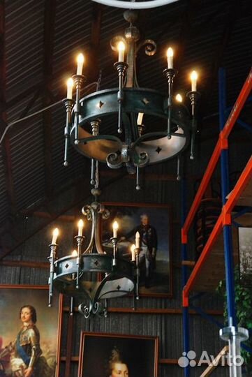 Люстра (кованная) для бара, ресторана