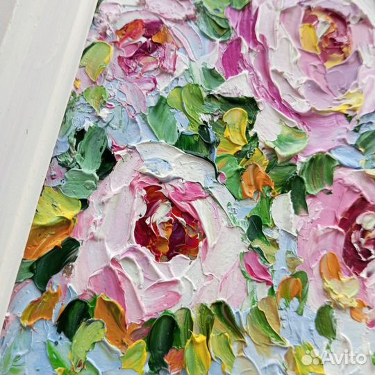 Картина маслом с цветами 