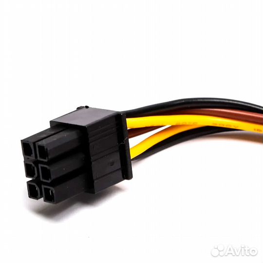 Переходник с 2 молекс на 6 пин для видеокарты