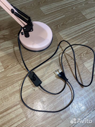 Настольный светильник розовый бу