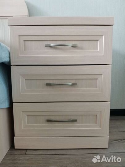 2 прикроватные тумбы Магна Лазурит дуб молочный