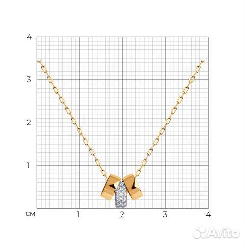 Колье sokolov из золота, 81070039, р.45