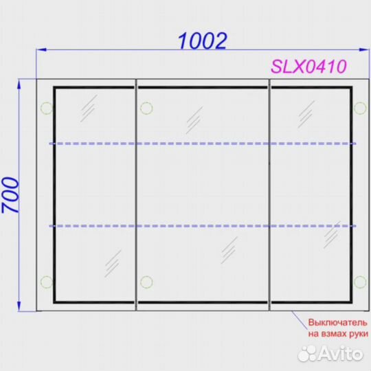 Зеркальный шкаф Aqwella Simplex SLX0410