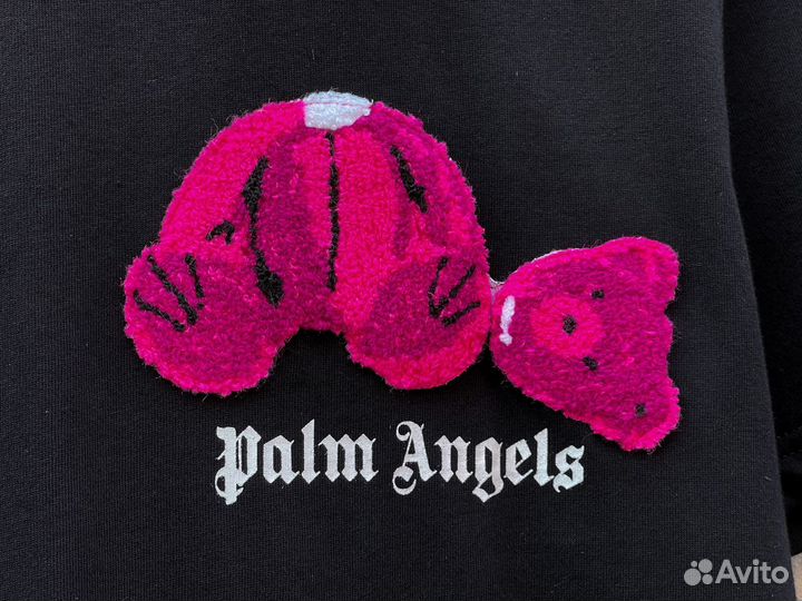 T-shirt Palm Angels Plush Red Bear Black