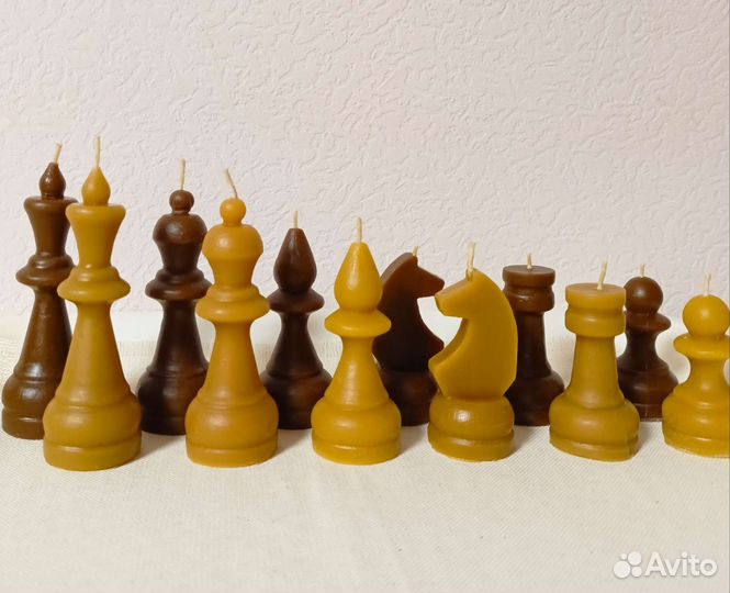 Свечи из пчелиного воска Шахматные Фигуры