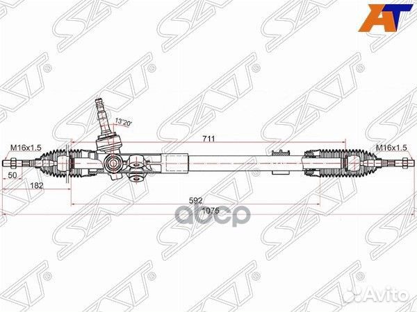 Рейка рулевая hyundai IX35/tucson 10-13 LHD ST