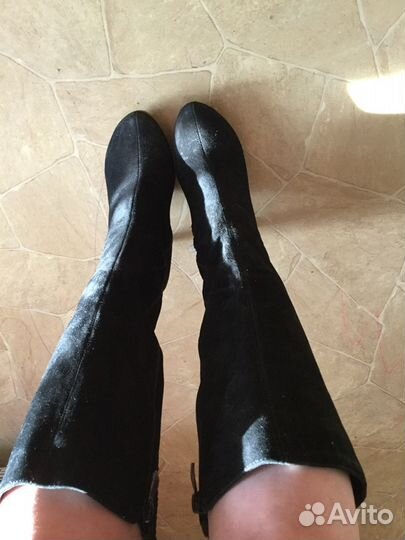 Сапоги демисезон замшевые