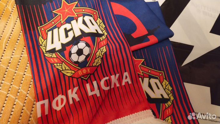 Шарф шёлковый летний болельщика цска