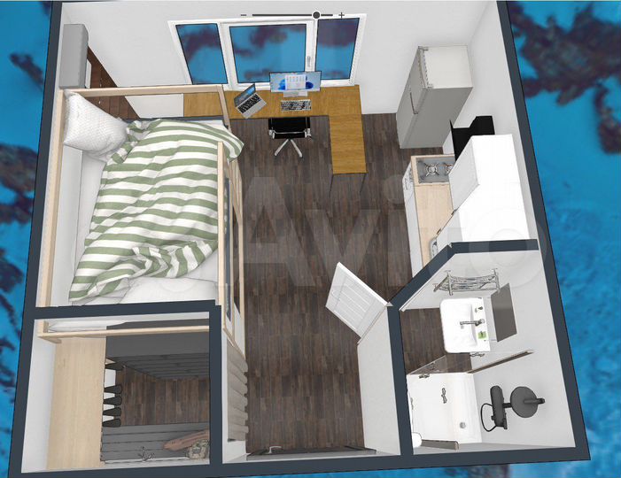 Комната 19 м² в 1-к., 9/9 эт.