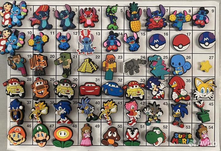 Джибитсы для кроксов Crocs значки разные стили