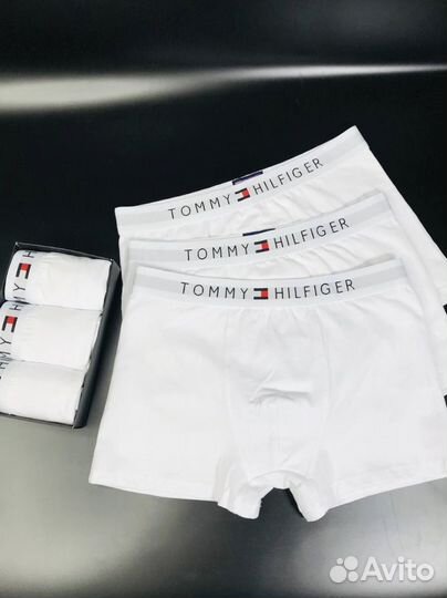 Трусы мужские tommy hilfiger белые хлопок арт.980