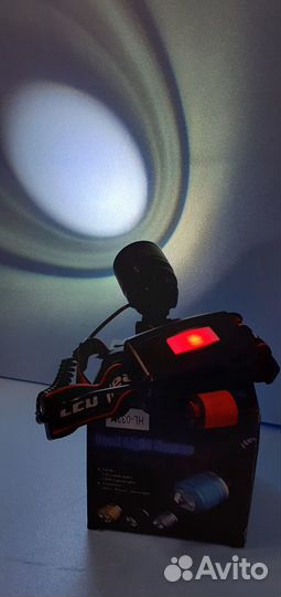 Налобный фонарь с Функцией Zoom 1000м 1800люмин