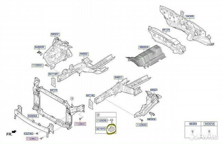 Кронштейн фары Kia Sportage QL G4nalh714830 2021