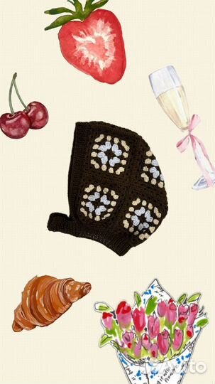 Чепчик вязаный