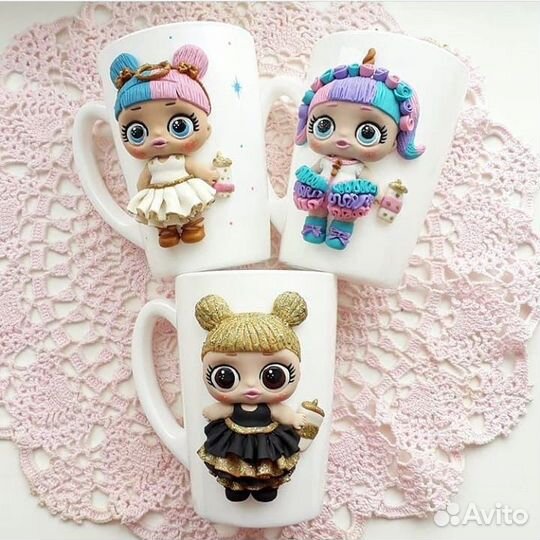 Кружки и ложки из полимерной глины