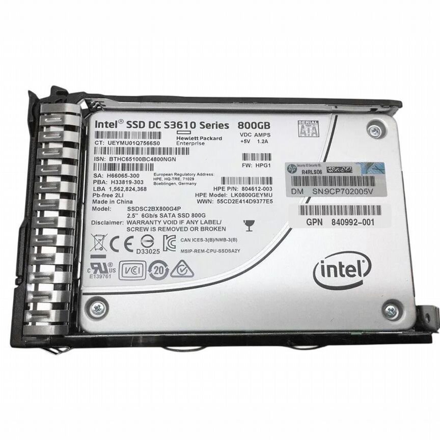 [864133-001] Жесткий Диск Hp 800gb Sata3 2,5" Ssd 864133-001