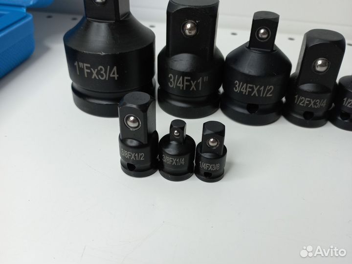 Набор переходников для пневмогайковерта 11pcs