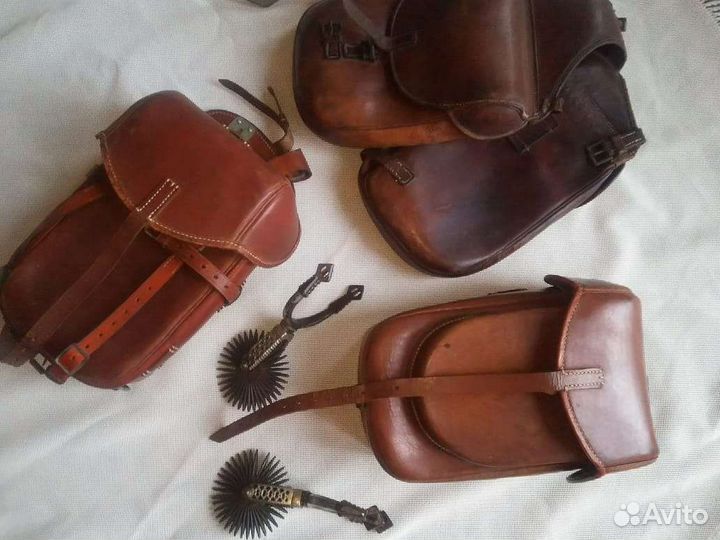 Конина немецкое ВОВ шпоры подсумок седло