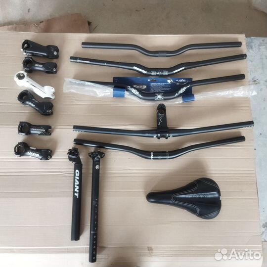 Рули,выносы, подседельные штыри,седло