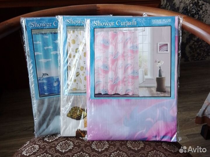 Штора для ванной новая