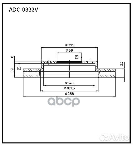 Диск тормозной перед ADC0333V allied nippon