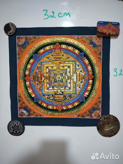 Тханка Калачакра 32 х 32 см, Непал, буддизм