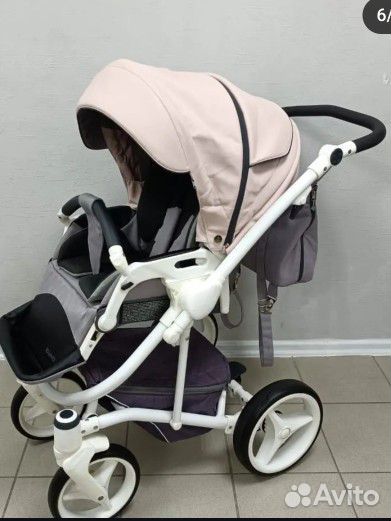 Коляска 2 в 1 bebetto экокожа