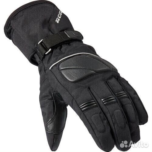 Tour leather/textile glove 2.0 long Black