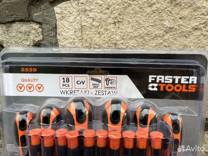 Набор отверток faster tools extra 18 шт