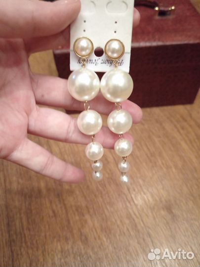 Серьги жемчуг