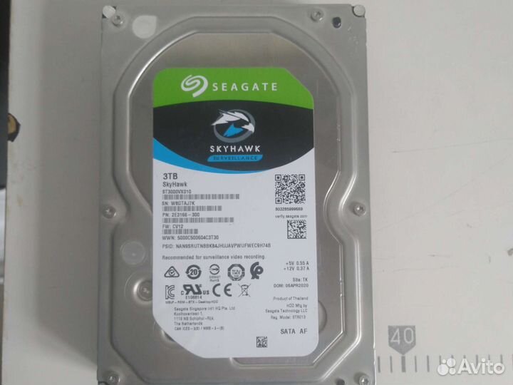 Жесткий диск Seagate SkyHawk st3000vx010 3TB