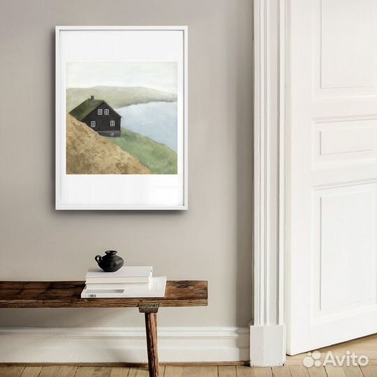 Скандинавский постер с домиком