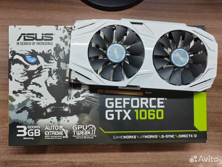 Видеокарта gtx 1060 3gb Asus dual