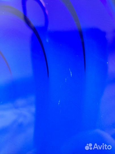 Фруктовница, салатница синее стекло