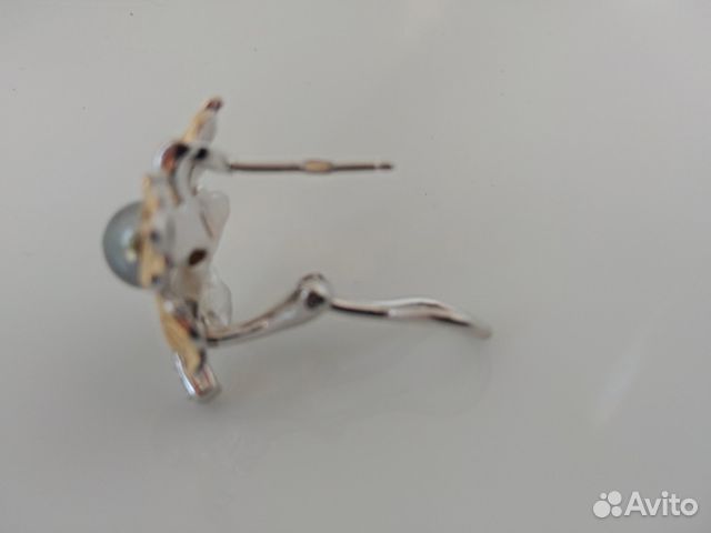 Серебряные серьги и кольцо