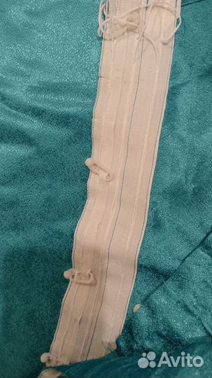 Штора / гардина изумрудная 264х248 (видимо жаккард