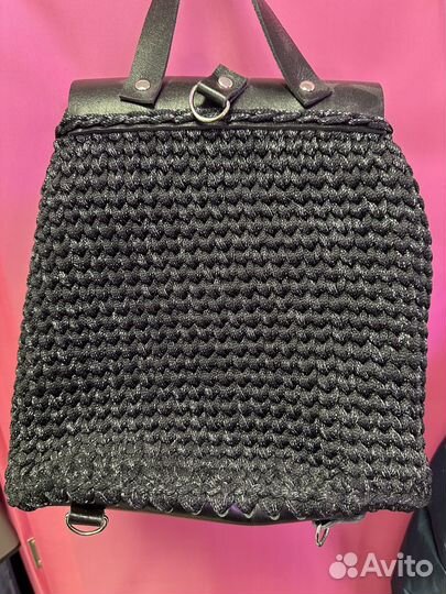 Рюкзак женский натуральная кожа черный