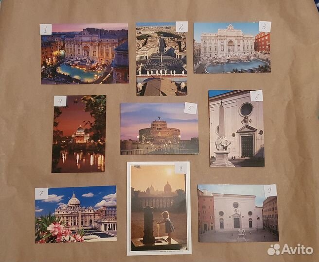 Открытки Рим Италия новые 26 штук
