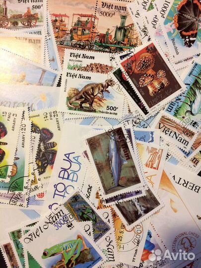 Марки фауна, паровозы, блоки