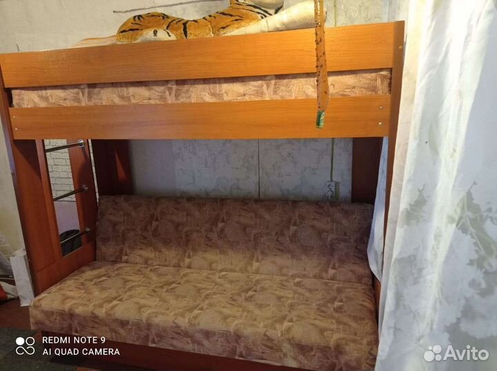 Двухъярусная кровать с диваном бу