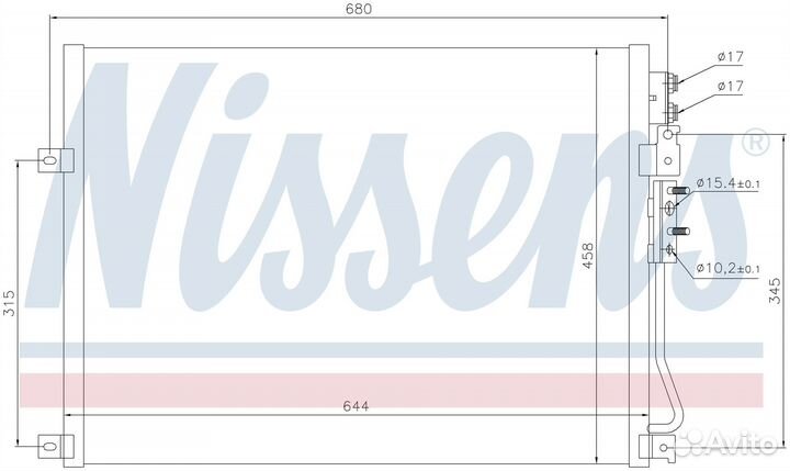 Радиатор кондиционера nissens 94931