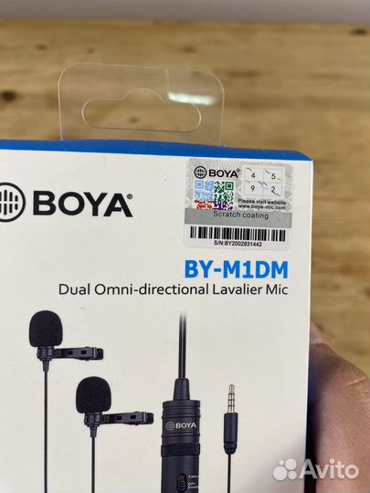 Двойной Петличный микрофон петличка boya BY-M1DM