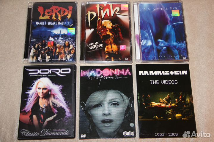 DVD Doro,Madonna,Rammstein,Lordi,Pink,Anathema
