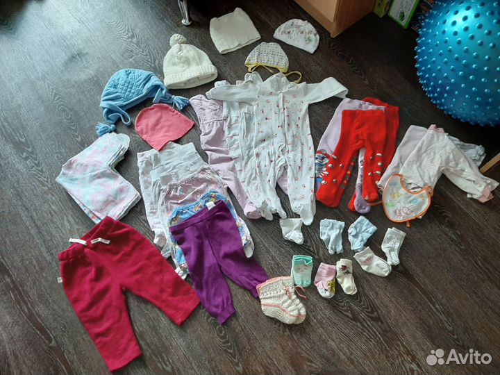 Вещи пакетом обувь (82 шт) на девочку 0-2 года