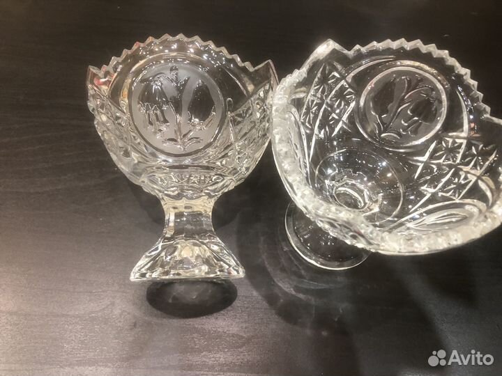 Конфетница/ креманка хрусталь СССР